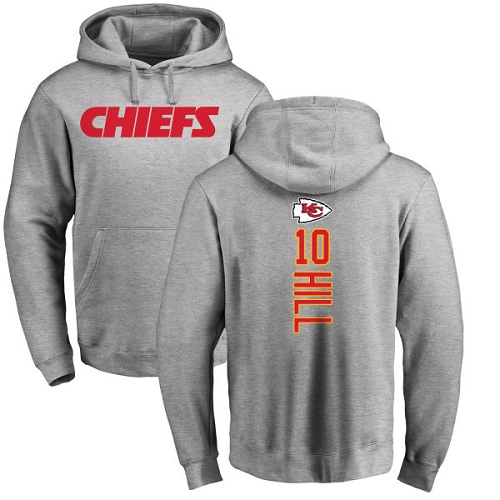 Men Kansas City Chiefs #10 Hill Tyreek Ash Backer Pullover Hoodie->kansas city chiefs->NFL Jersey